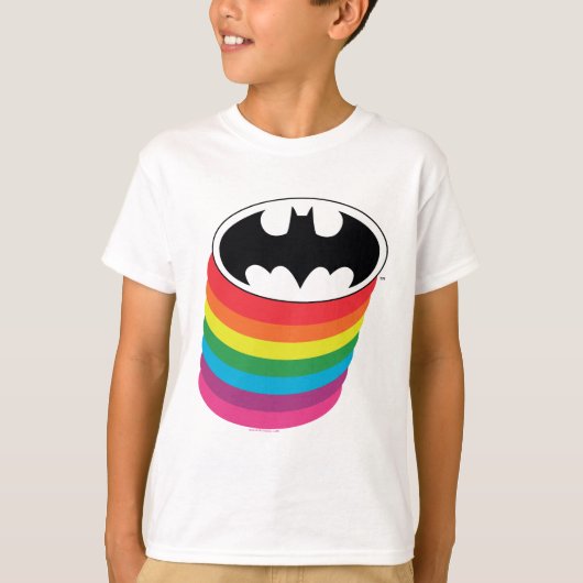 T-shirt Logo Rainbow de Batman (Devant)