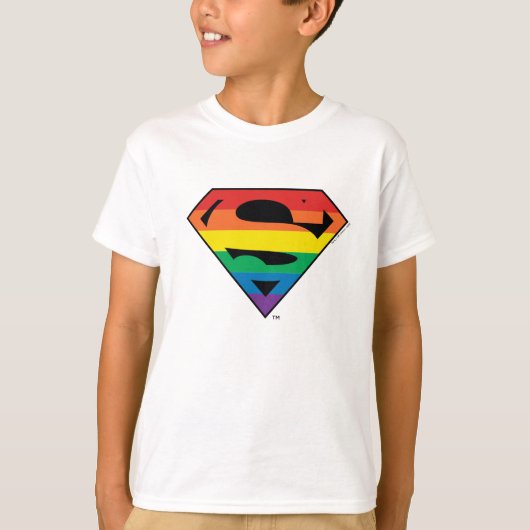 T-shirt Logo Rainbow de Superman (Devant)