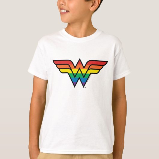 T-shirt Logo Rainbow Wonder Woman (Devant)
