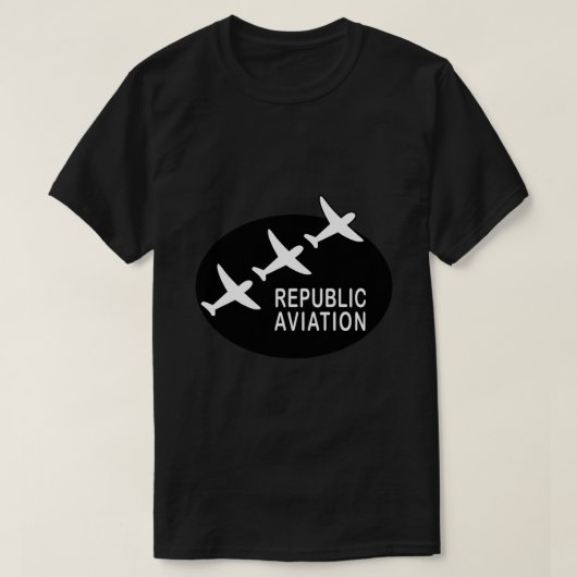 T-shirt Logo Repro de Republic Aviation (Black Ver.) Essen (Design devant)