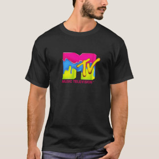 T-shirt Logo rétro de la bande de peinture MTV