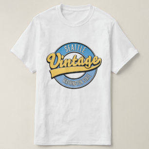 T-shirt Logo rétro de Seattle Washington State.
