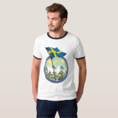 T-shirt Logo rétro de Suède (Devant entier)