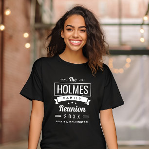 T-shirt Logo Retro Moderne Famille Reunion