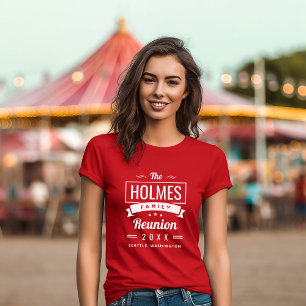 T-shirt Logo Retro Moderne Famille Reunion