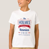 T-shirt Logo Retro Moderne Famille Reunion (Devant)
