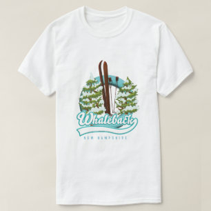T-shirt Logo rétro ski Whaleback New Hampshire