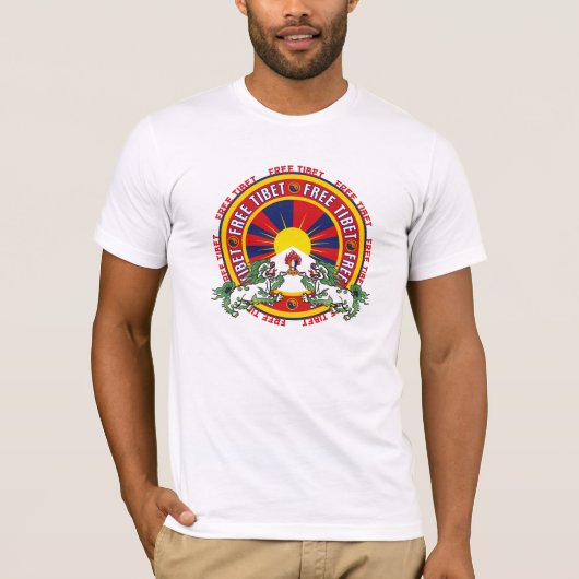 T-shirt Logo rond libre du Thibet (Devant)