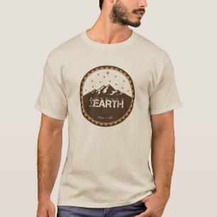 T-shirt Logo rond modéré de la terre [sable]