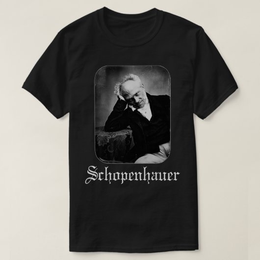 T-shirt Logo Schopenhauer de style métal noir (Design devant)