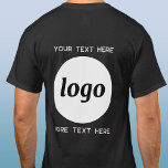 T-shirt Logo Simple Avec Texte Professionnel Promotionnel<br><div class="desc">Ajoutez votre propre logo et le choix du texte à cette conception. Supprimez le texte supérieur ou inférieur si vous préférez. Minimaliste et professionnel. Idéal pour l'image de marque ou les uniformes des employés,  ou comme produit promotionnel pour vos clients et clients.</div>