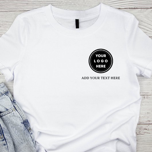 T-shirt Logo simple et commerce de texte