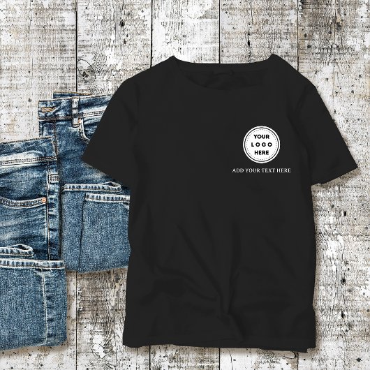 T-shirt Logo simple et commerce de texte noir