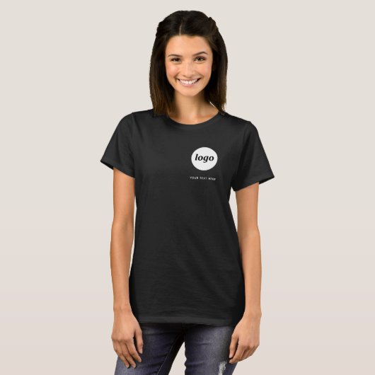 T-shirt Logo simple et texte Business Crest and Back (Devant entier)