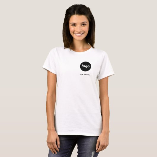 T-shirt Logo simple et texte Business Crest and Back (Devant entier)