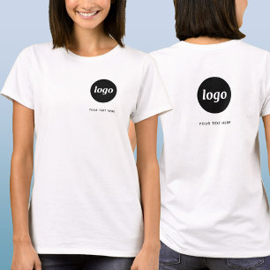 T-shirt Logo simple et texte Business Crest and Back