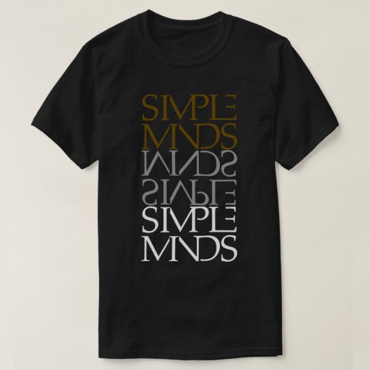 T-shirt Logo Simple Minds (Blanc & ; Or) Classique T-Sh (Design devant)