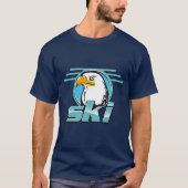 T-shirt Logo ski aigle doré rétro (Devant)