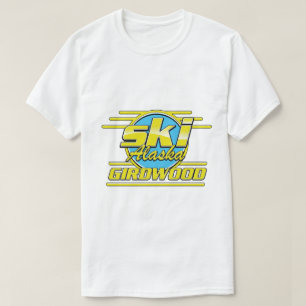T-shirt Logo ski Girdwood Alaska 80s