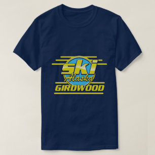 T-shirt Logo ski Girdwood Alaska 80s