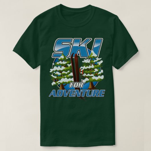 T-shirt Logo Ski pour voyage aventure (Design devant)