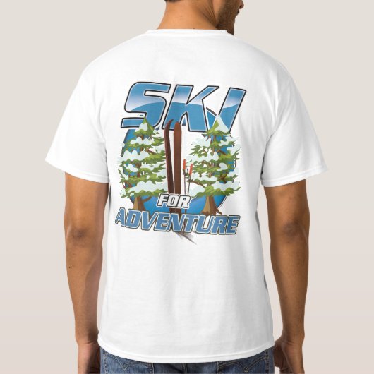 T-shirt Logo Ski pour voyage aventure (Dos)