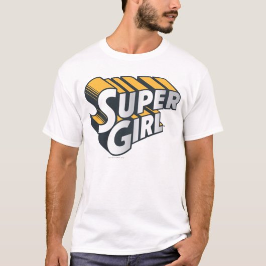 T-shirt Logo Supergirl Silver et Orange (Devant)