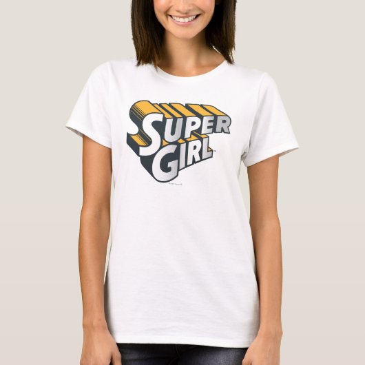 T-shirt Logo Supergirl Silver et Orange (Devant)