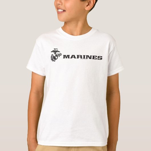 T-shirt Logo USMC - Noir (Devant)