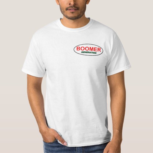 T-shirt logo van de baby-boomgeneratie (Voorkant)