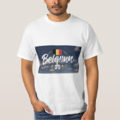 T-shirt Logo vectoriel pour Belgique pays, aimant frigo (Devant)