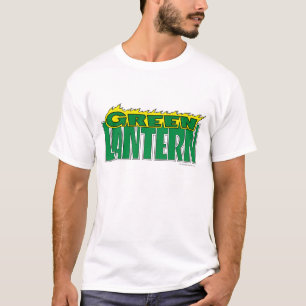 T-shirt Logo vert de lanterne - flammes jaunes