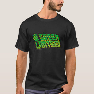 T-shirt Logo vert de lanterne - incliné
