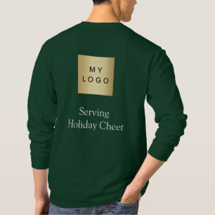 T-shirt Logo Vert Équipe de Noël Servant la Joie des Fêtes
