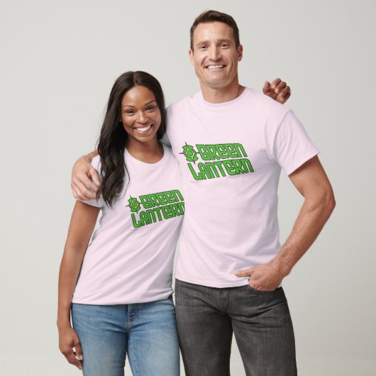 T-shirt Logo vert lanterne rayé (Unisexe)