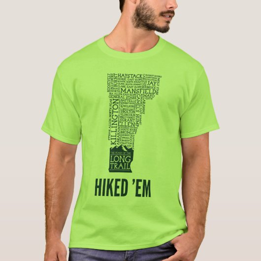 T-Shirt (Logo Vert) - Long Trail du Vermont (Devant)