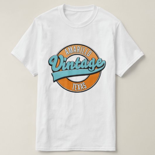 T-shirt Logo vintage Amarillo Texas (Design devant)