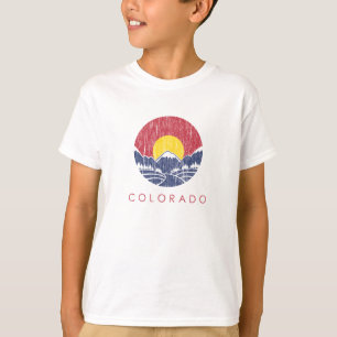 T-shirt Logo vintage de coucher du soleil du Colorado de