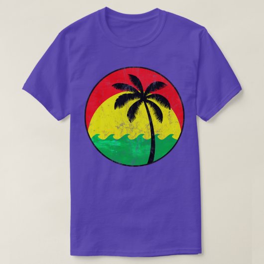 T-shirt Logo vintage de reggae (Design devant)