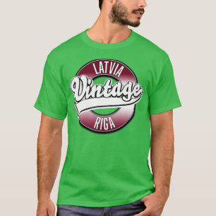 T-shirt Logo vintage de Riga Lettonie
