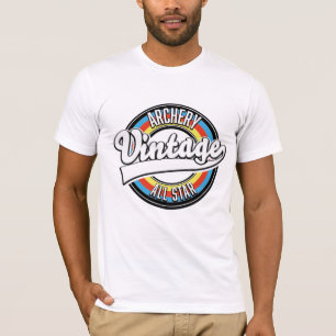T-shirt Logo vintage de tir à l'arc toutes étoiles
