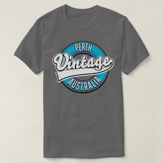 T-shirt Logo vintage Perth Australie (Design devant)