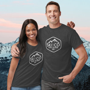 T-shirt Logo Vintage Ski Mountain Aspen Colorado Votre tex