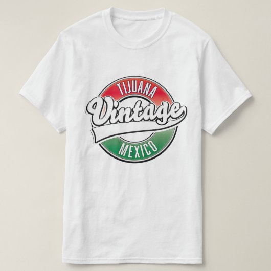 T-shirt Logo vintage Tijuana mexico. (Design devant)