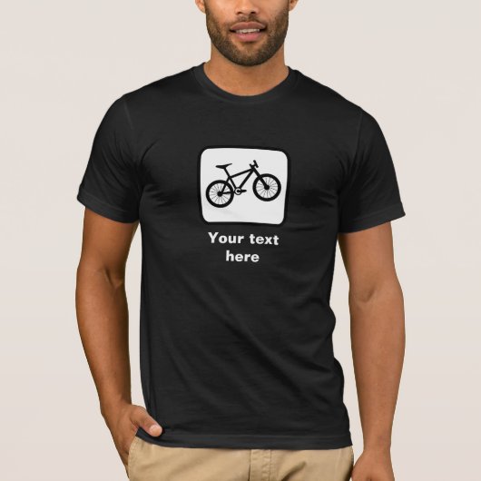 T-shirt Logo VTT — Personnalisable (foncé) (Devant)
