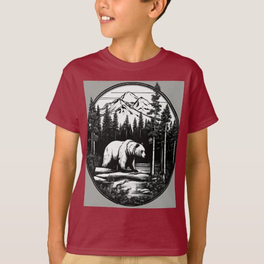 T-shirt Logo Wilderness Pines (Devant)