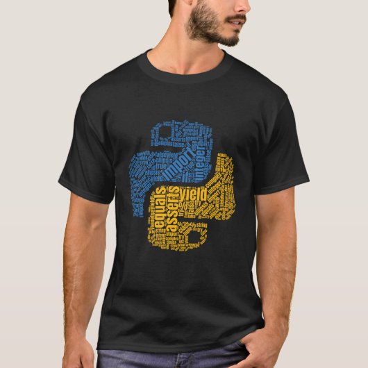 T-shirt Logo Wordcloud de python pour des programmeurs (Devant)