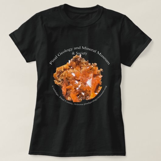 T-shirt Logo Wulfenite du Musée de Géologie Pinal (Design devant)