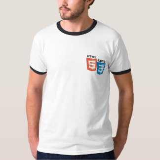 T-shirt Logos de HTML5 CSS3 (petit grand dos avant)