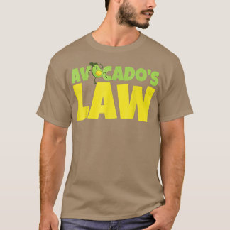 T-shirt Loi d'Avocado Avogadro Go Vegan